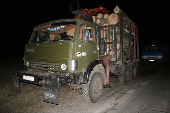 На Черниговщине перехватили 2 «Камаза» с нелегальным лесом