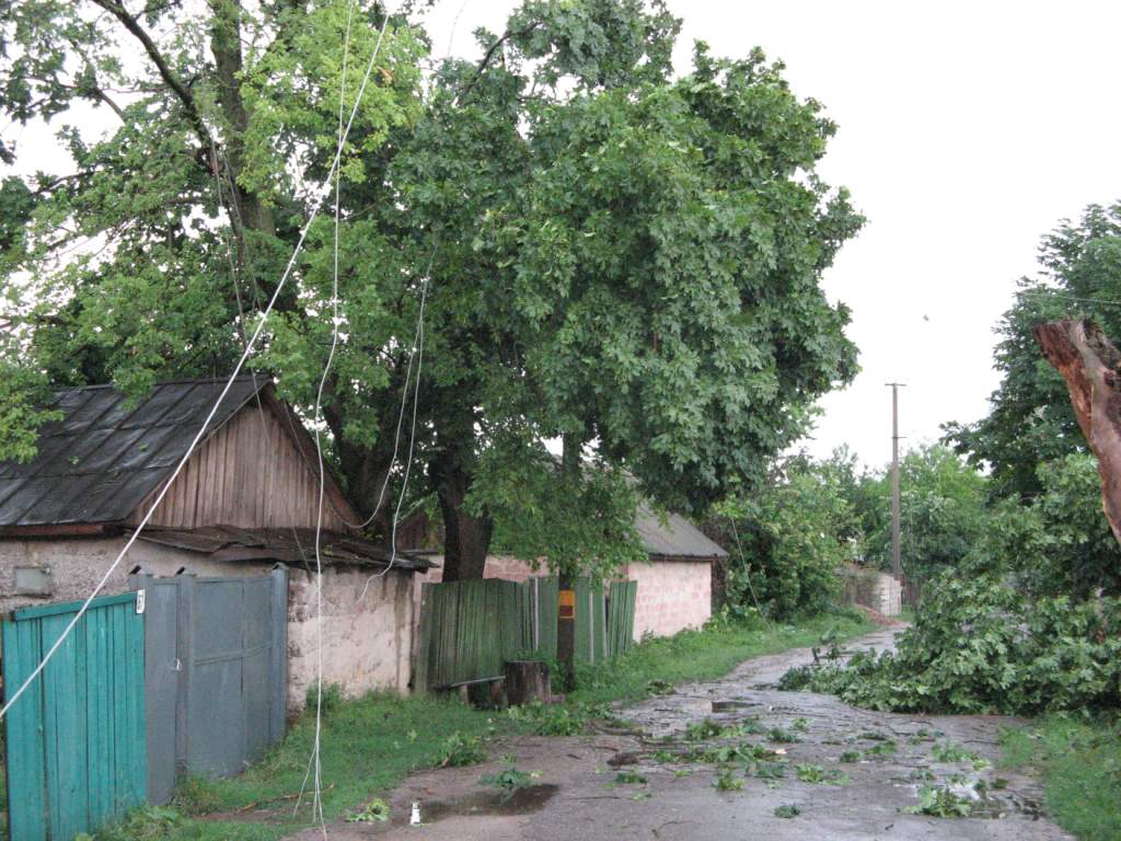 В результате урагана 15 населенных пунктов Черниговщины остаются без света