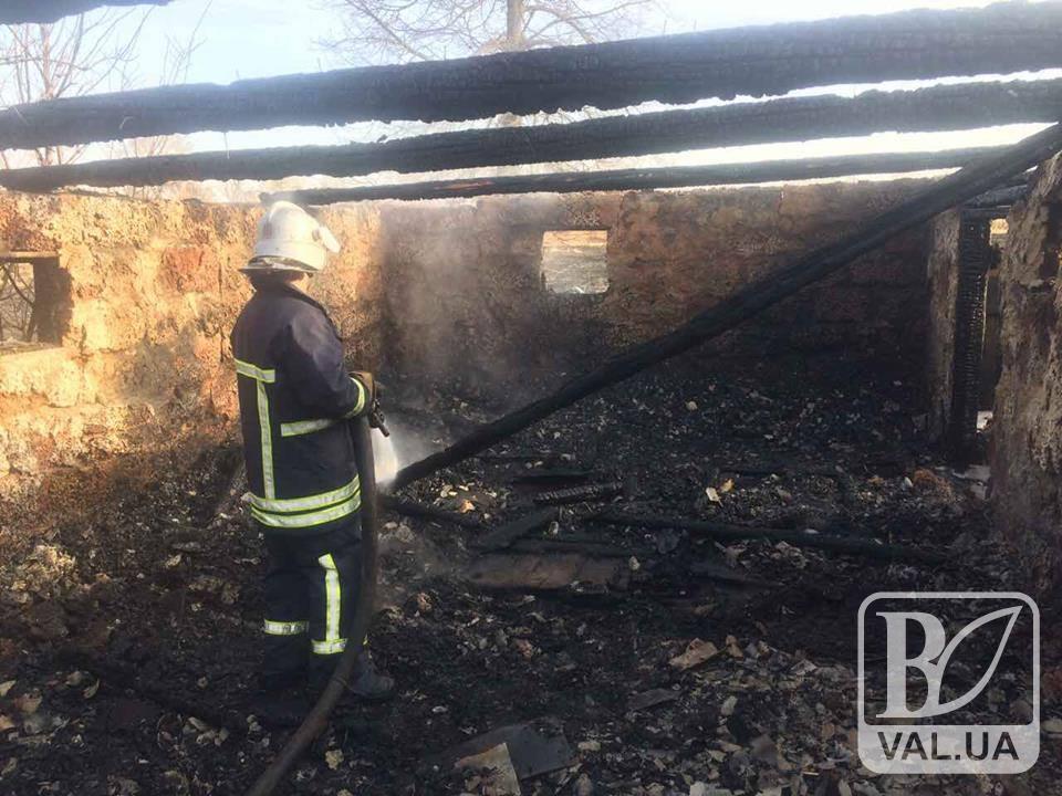 Огонь уничтожил два дома на Черниговщине. ФОТО