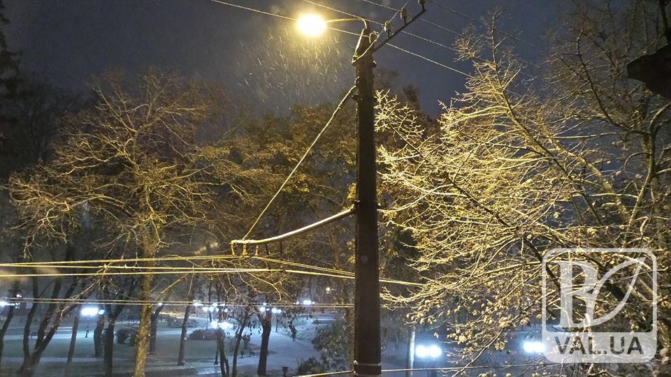 В Чернигове выпал первый снег. ФОТО