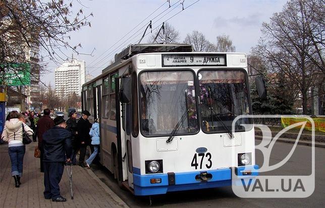 У Чернігові через поломку призупинили курсування тролейбуси на трьох маршрутах