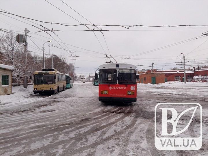 Через мороз у чернігівських тролейбусах не витримують агрегати