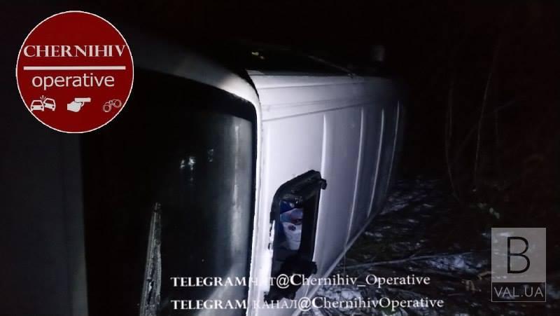 Біля Козельця водій не впорався з керуванням і вилетів у кювет: п’ять осіб постраждало