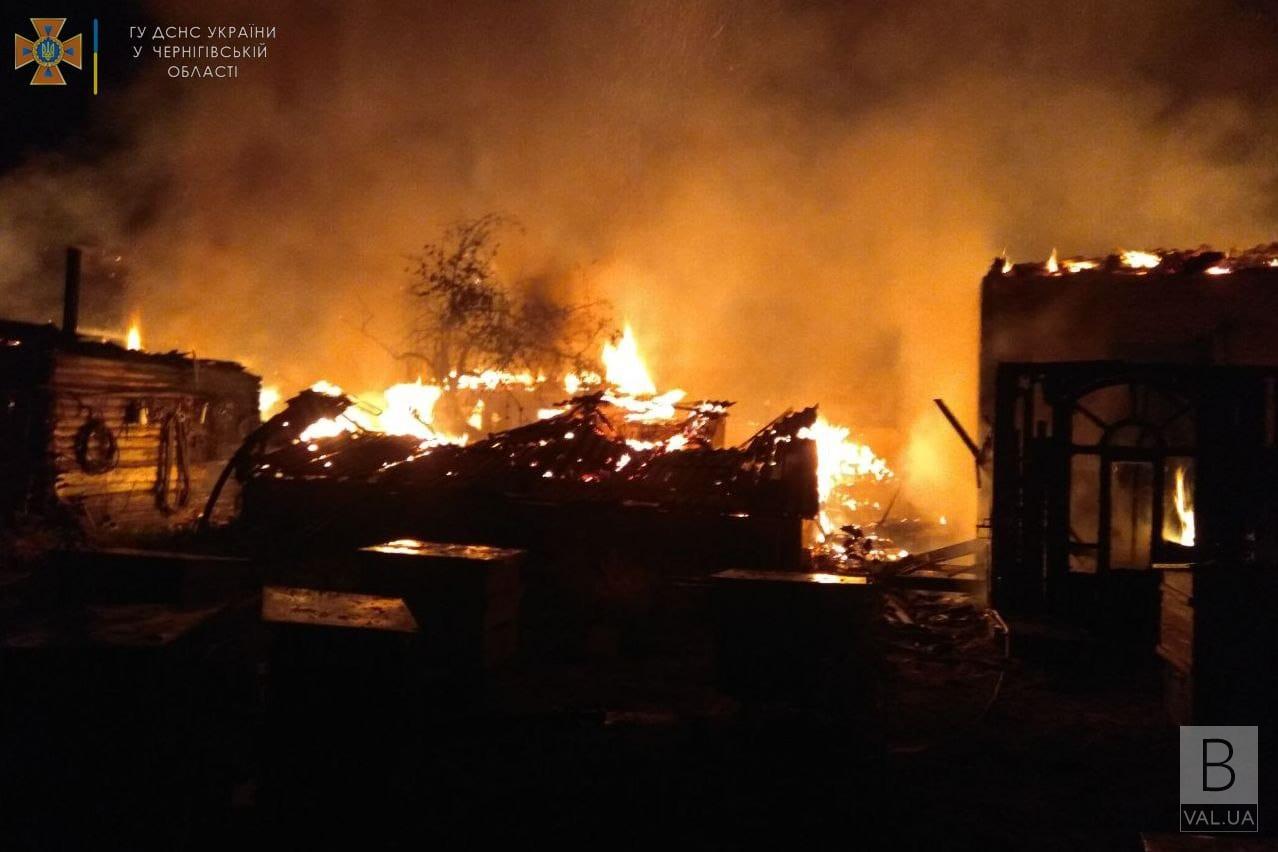 Згоріли будинок, сарай, лазня, трактор та комбайн: пожежа у Ріпкинській громаді. ФОТО