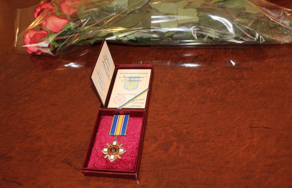 Вдова бойца Будько получила орден "За мужество" ІІІ степени