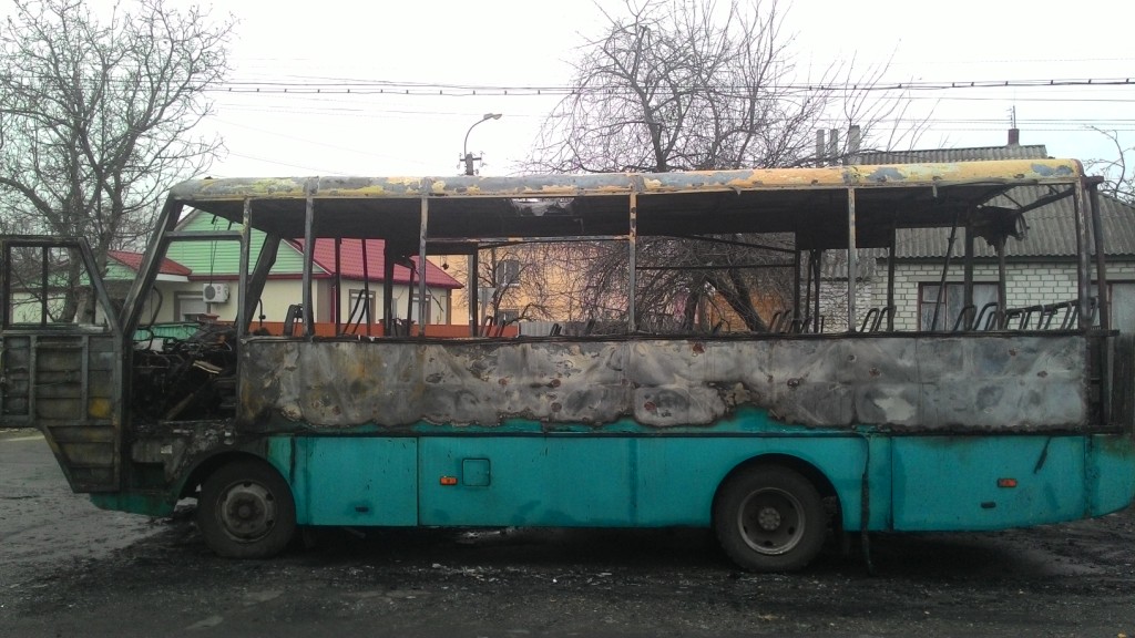 В Острі горів рейсовий автобус