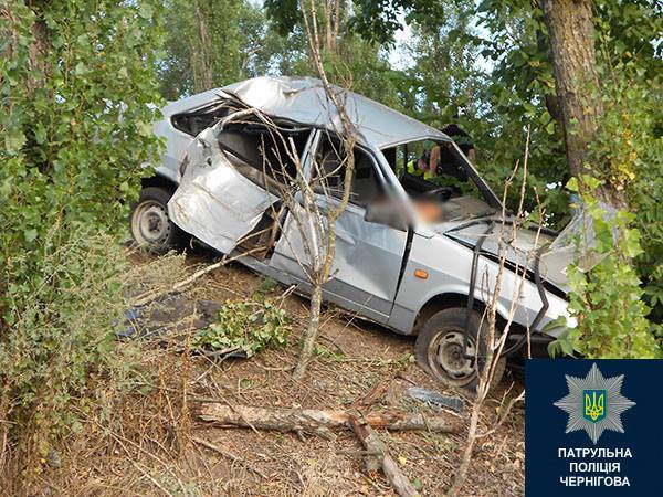 У Чернігові п’яний водій загнав свою машину у кювет у вертикальне положення