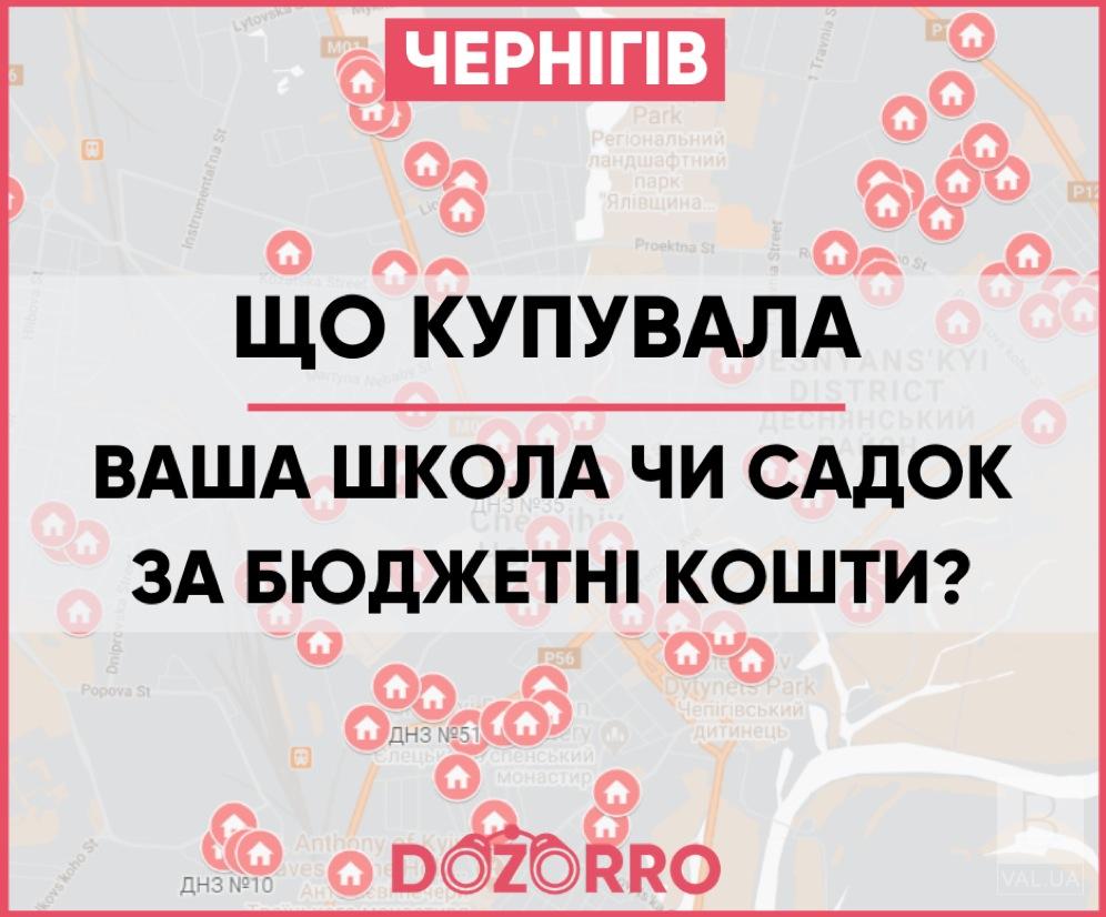  Як використовують бюджетні кошти школи та садочки Чернігова: онлайн-мапа