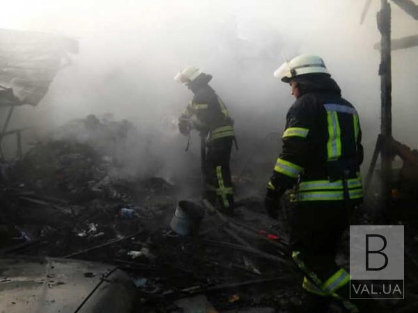На території сільської ради у Чернігівському районі згоріла господарська будівля