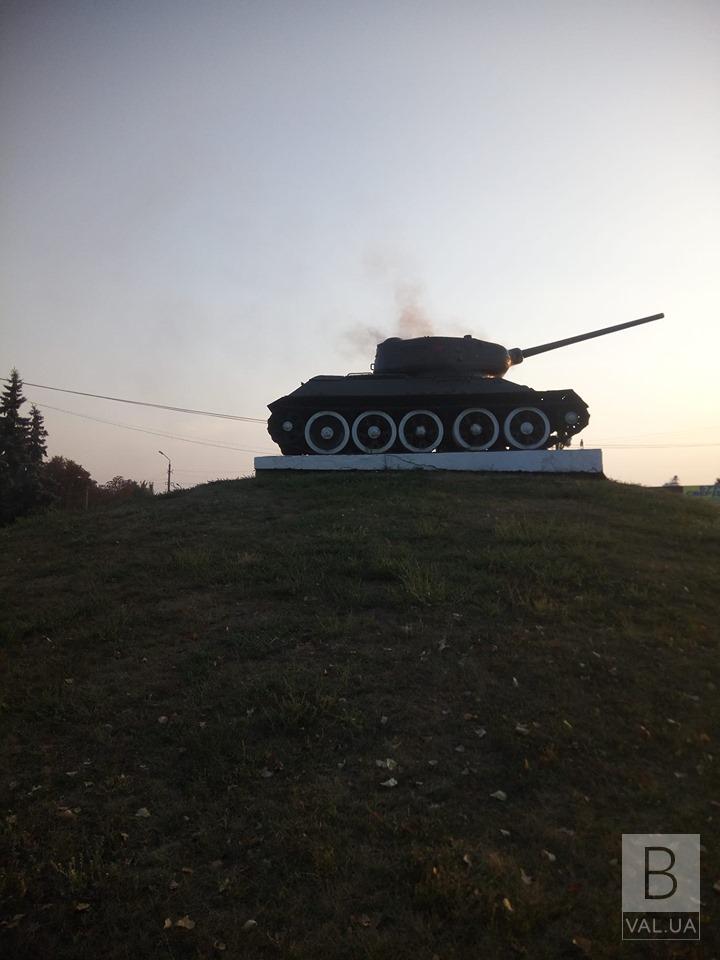 У Прилуках горів танк. ВІДЕО