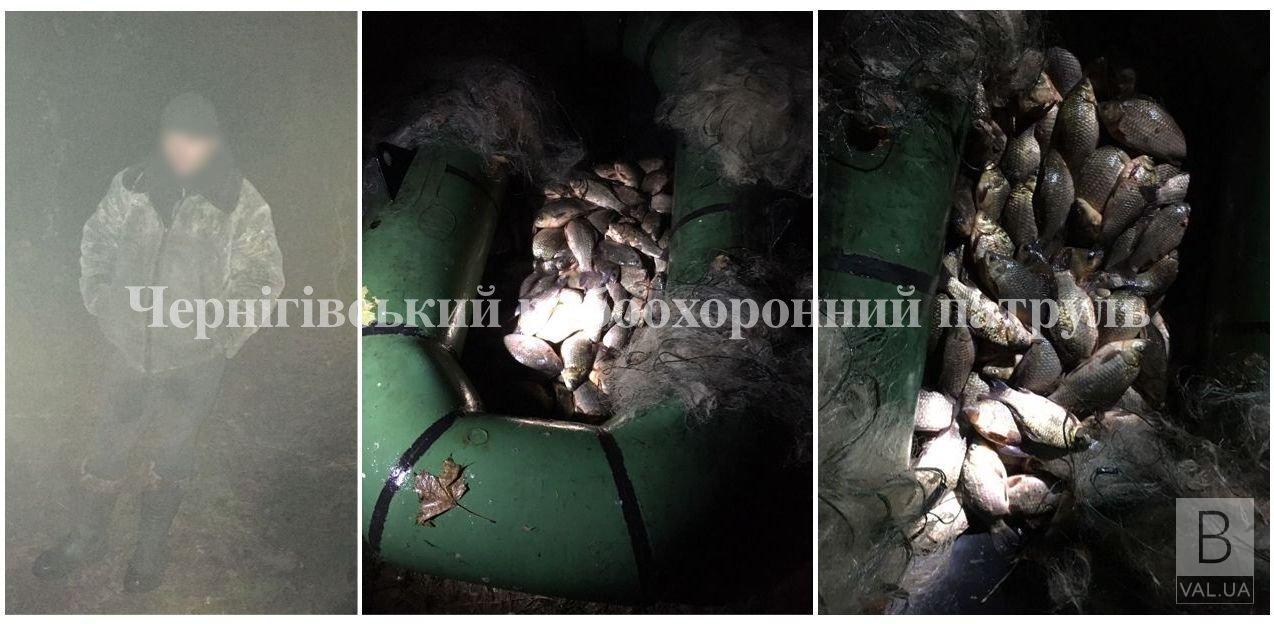  На Срібнянщині браконьєр наловив понад 30 кг карасів