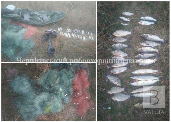 На озері біля с. Слабин двоє чернігівців незаконно наловили 12 кг риби