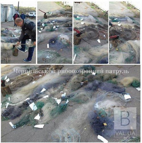 На Черниговщине рибоохоронний патруль уничтожил почти 2 километра сетей 