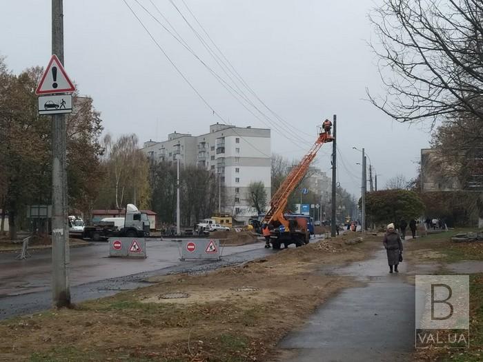 В Чернигове ремонт улицы 1-го Мая может затянуться