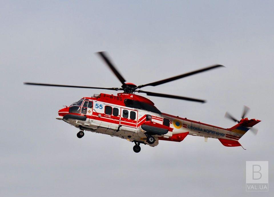 Из Испании в Нежин прибыл вертолет Super Puma. ФОТО