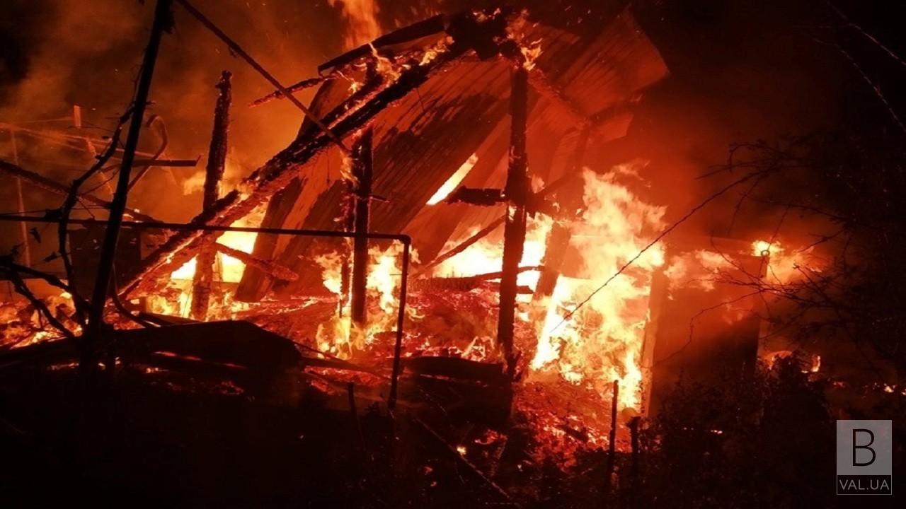 В урочище «Святое» сгорел дачный дом