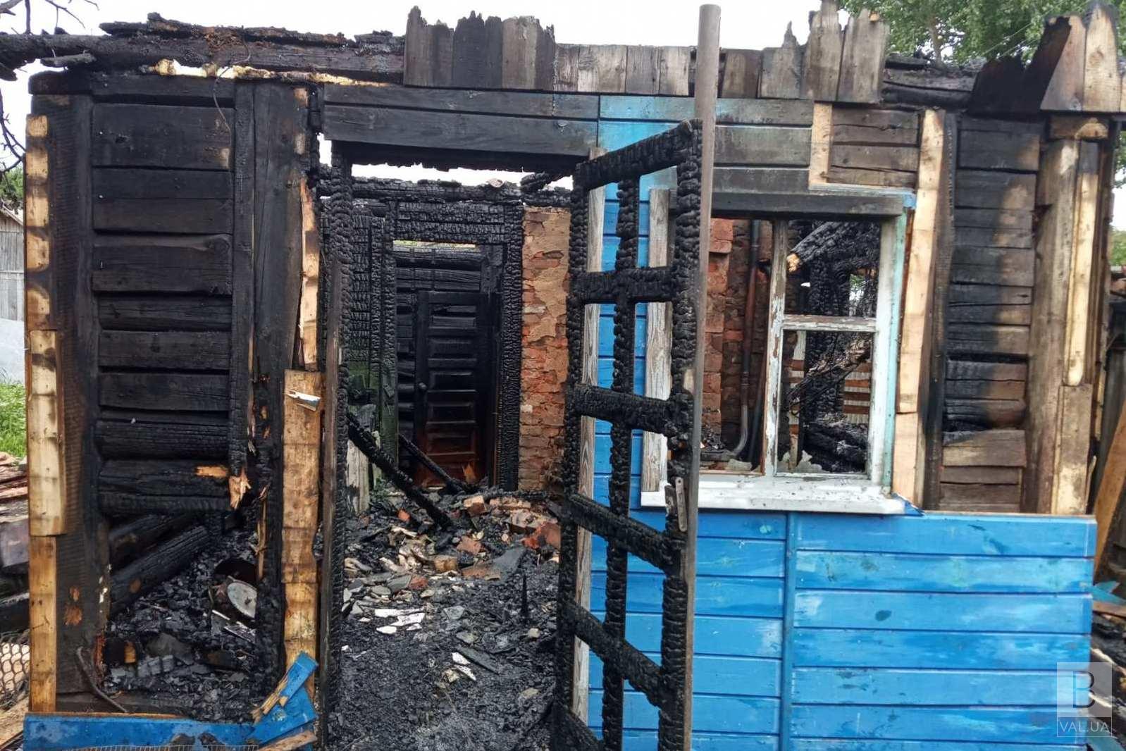 У Чернігівському районі згоріла лазня