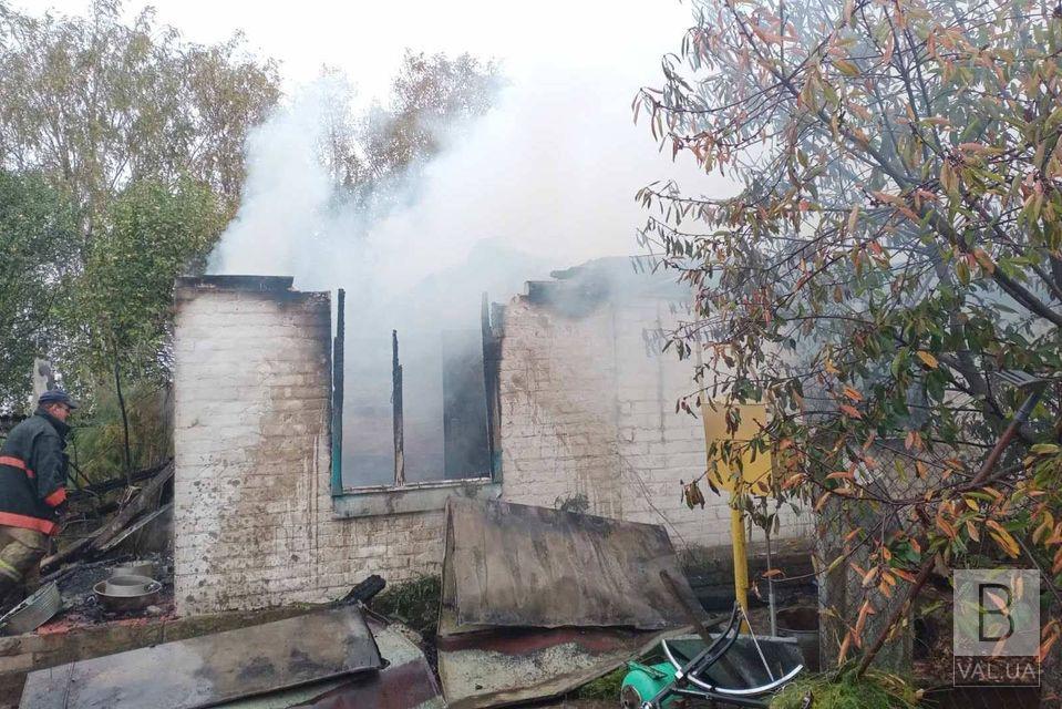 На Чернігівщині під час пожежі житлового будинку загинула 66-річна жінка. ФОТО