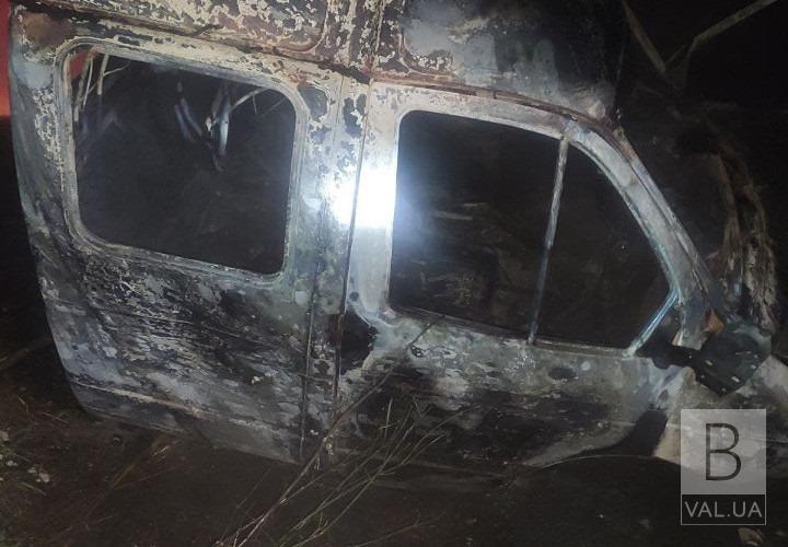  На Чернігівщині через ДТП згоріла «ГАЗель». Водій у лікарні