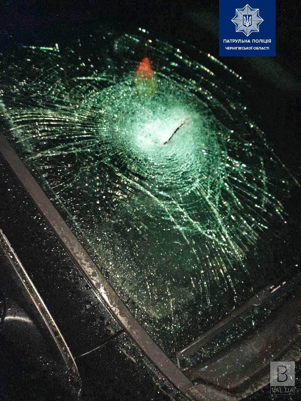 У Чернігові затримали чоловіка, який пошкодив лобове скло в двох автівках сокирою. ФОТО
