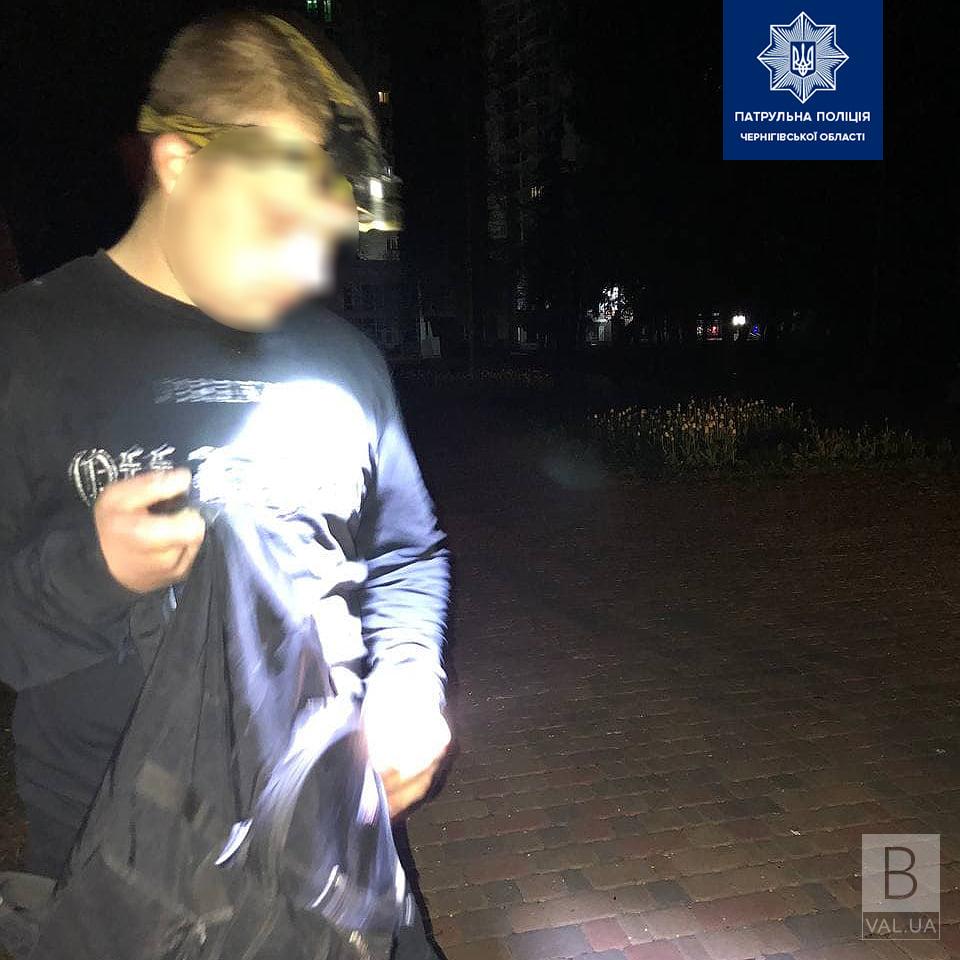 Поліція затримала чернігівця, який вночі зривав квіти у Центральному парку. ФОТО