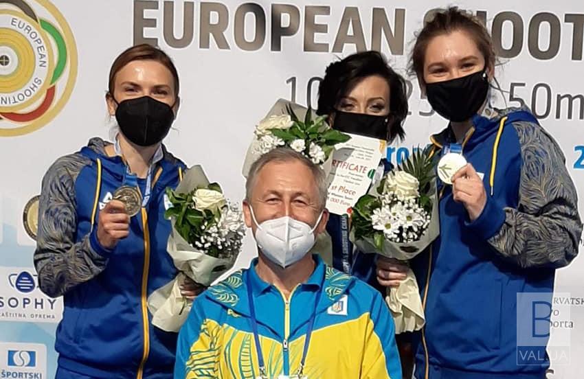 Олена Костевич у складі збірної здобула «золото» на чемпіонаті Європи з кульової стрільби
