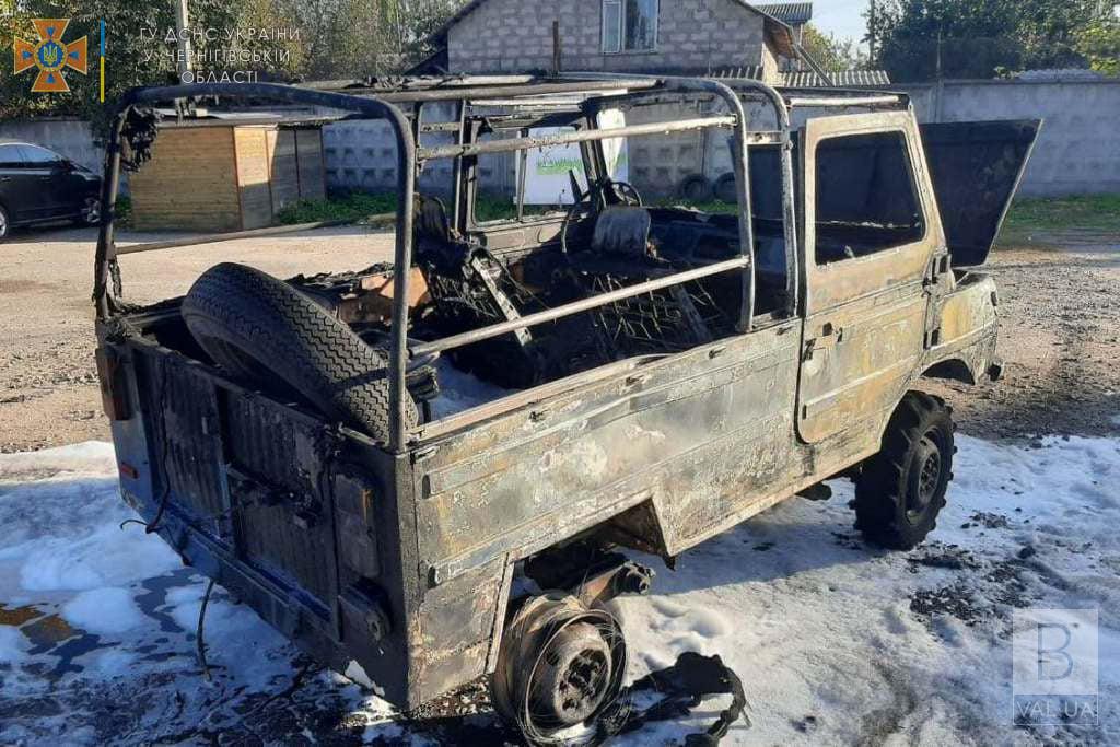 На Ремзаводській згоріла автівка. ФОТОфакт