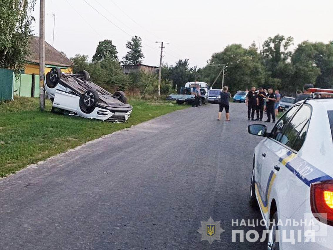 На Чернігівщині п’яний водій збив худобу та перекинувся: двоє людей травмовані