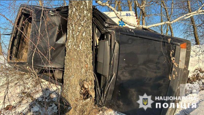 На Чернігівщині легковик врізався в придорожнє дерево: водій загинув на місці