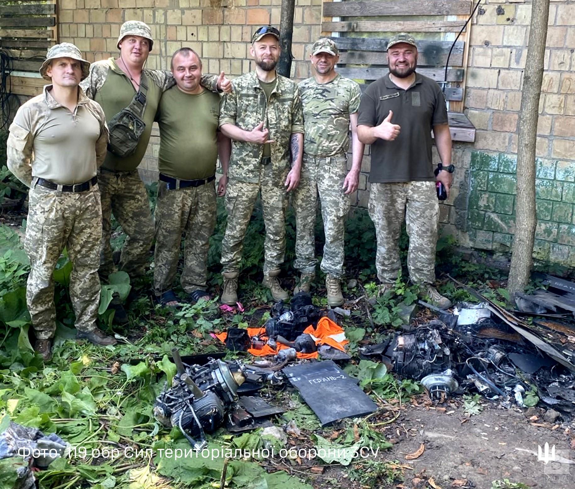 Днями на Чернігівщині за одну ніч знищили 6 «шахедів». ФОТОфакт