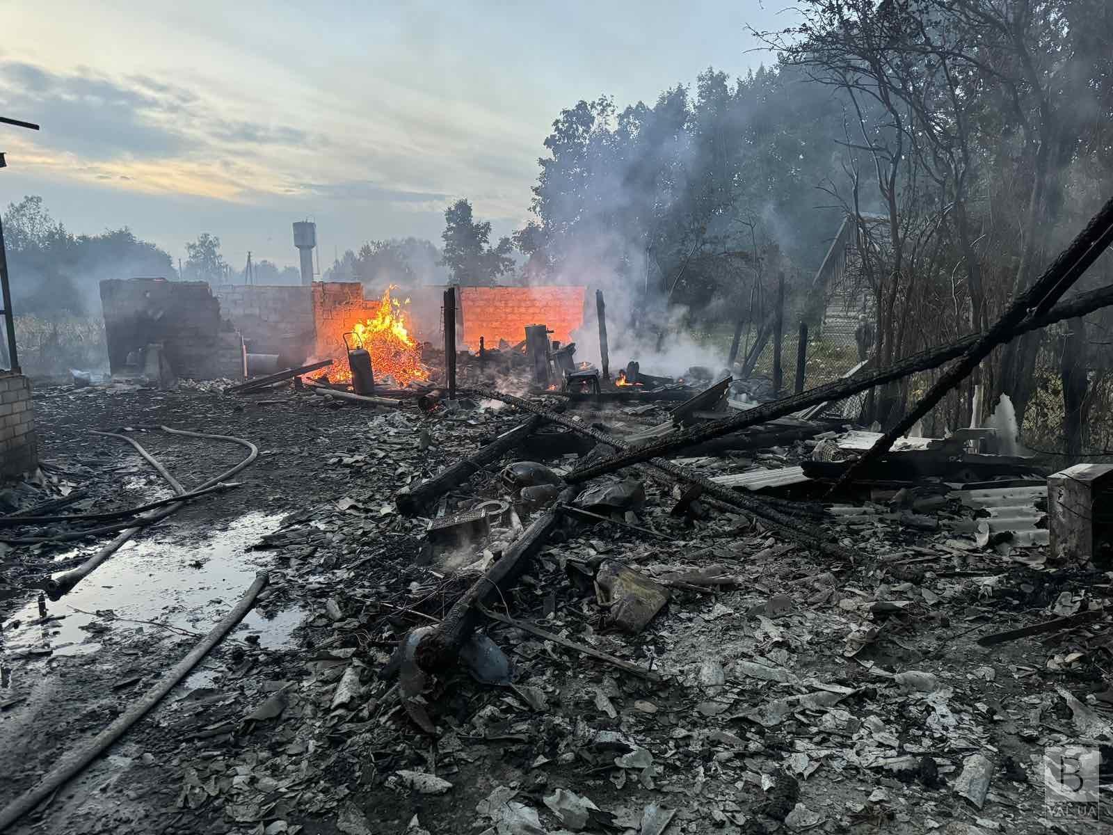 У серпні на Новгород-Сіверщині через обстріли виникли півсотні пожеж: знищено 116 будівель