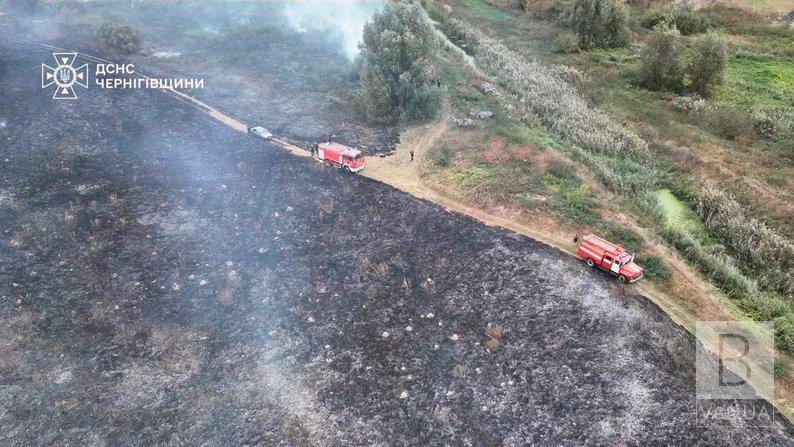 На Чернігівщині рятувальники загасили 92 га пожеж на торфовищах, ще 111 горять