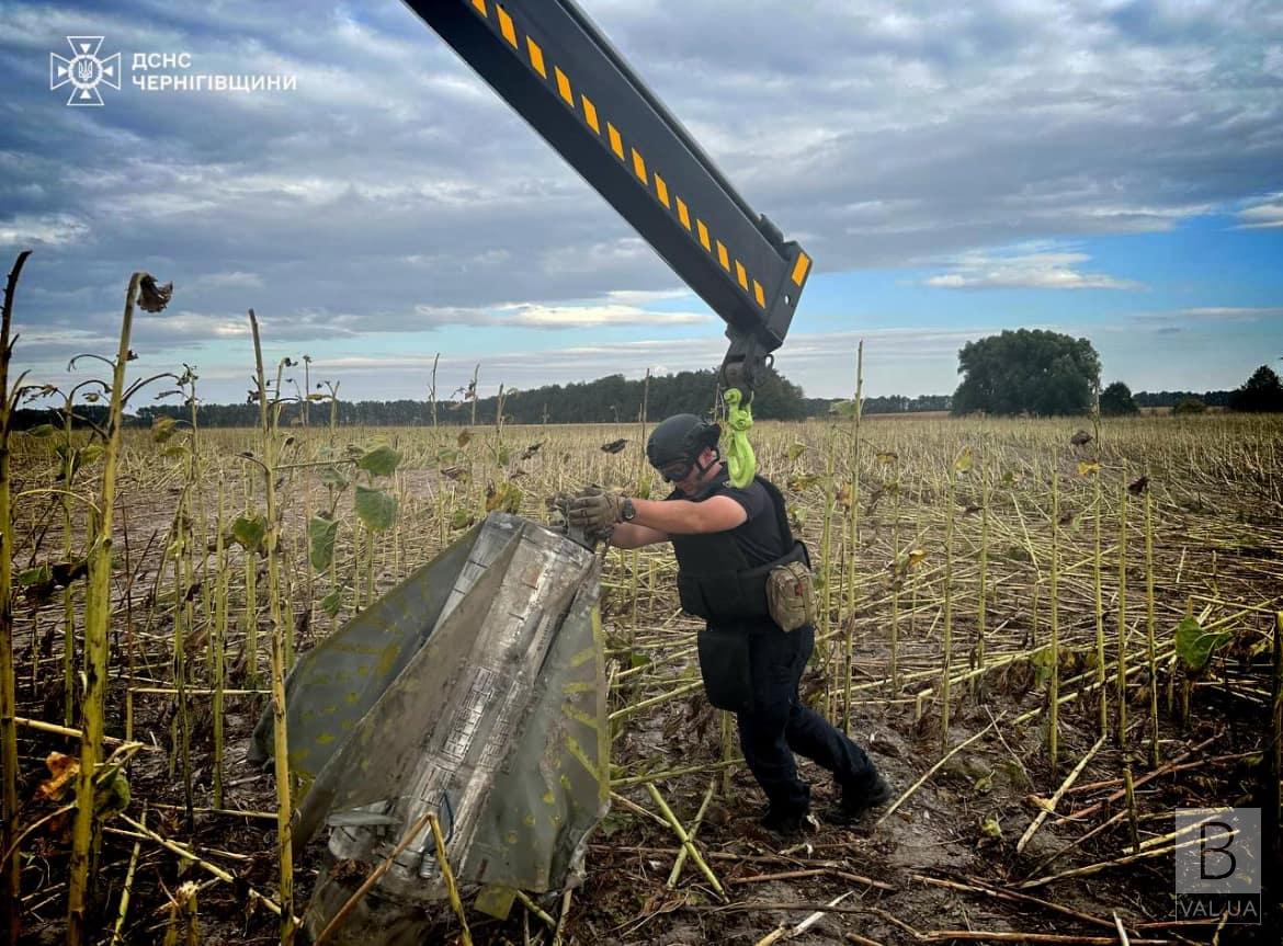 На Чернігівщині сапери виявили залишки ракети. ФОТО