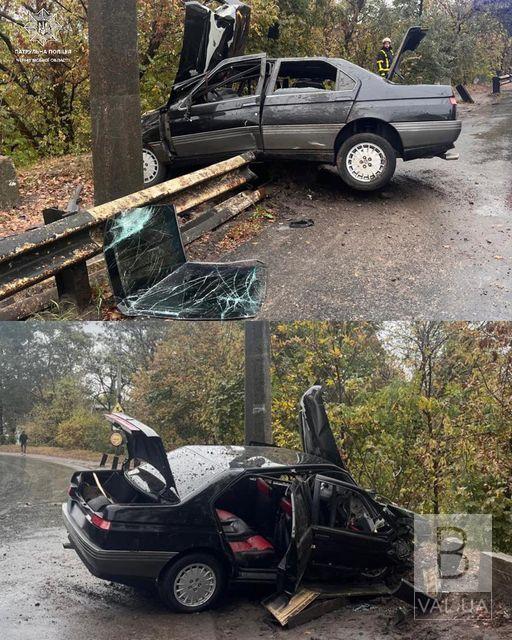 У Чернігові водій з ознаками сп’яніння та без прав врізався у відбійник