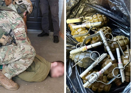На Прилуччині затримали чоловіків, які зберігали 4 кг вибухівки, майже 500 набоїв, десятки гранат та міни. ФОТО