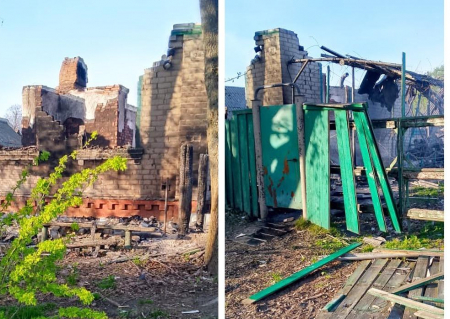 Внаслідок обстрілу росіянами села на Новгород-Сіверщині знищено приватний будинок
